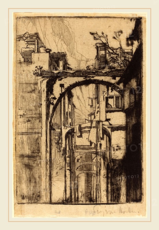 Francis Seymour Haden, British (1818-1910), Amalfi, in or before 1858, etching and drypoint
