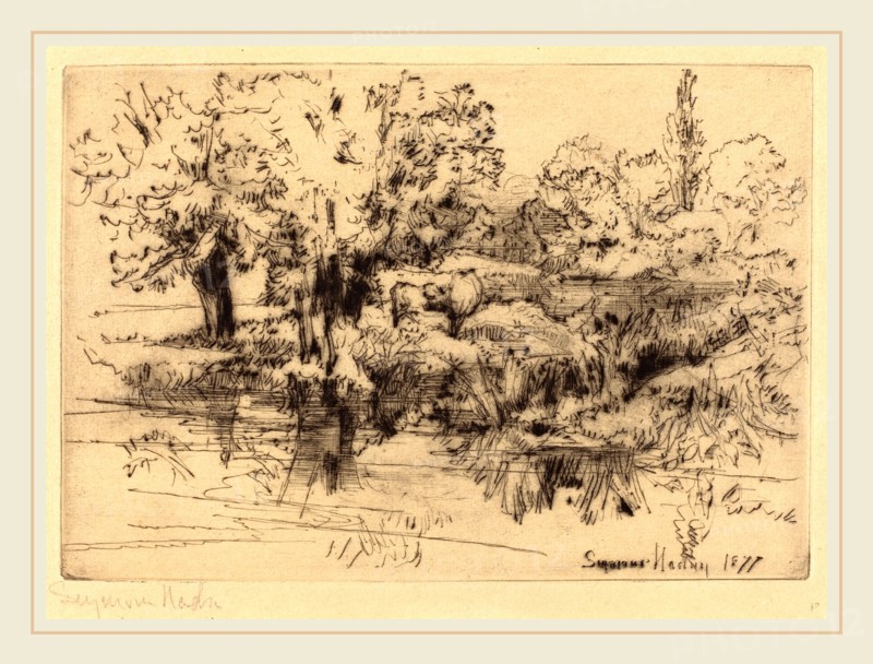 Francis Seymour Haden, British (1818-1910), The Three Cows, 1877, drypoint in black on laid paper