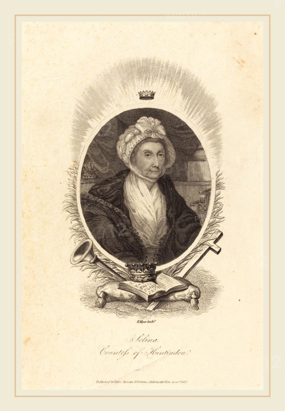 Henry Meyer after John Hoppner, British (c. 1782-1847), Selina, Countess of Huntindon, 1815, etching and aquatint