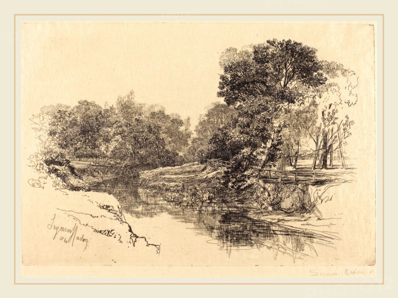 Francis Seymour Haden, British (1818-1910), A River in Ireland, 1864, etching with drypoint