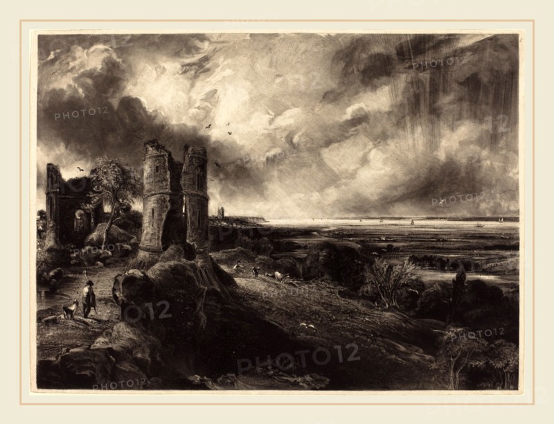 David Lucas after John Constable, British (1802-1881), Hadleigh Castle (Large Plate), 1830 and 1832, mezzotint [progress proof]