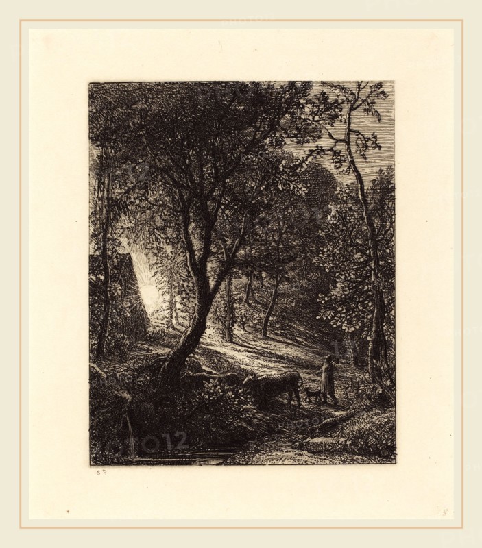 Samuel Palmer, British (1805-1881), The Herdsman's Cottage, 1850, etching on laid paper