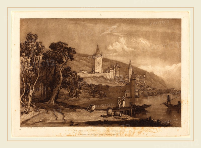Joseph Mallord William Turner and Thomas Hodgetts, British (1775-1851), Ville de Thun, published 1816, etching and mezzotint