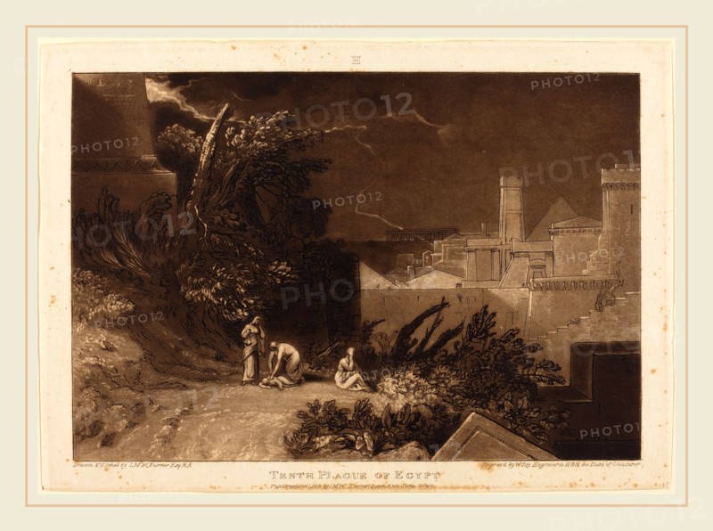 Joseph Mallord William Turner and William Say, British (1768-1834), Tenth Plague of Egypt, published 1816, etching and mezzotint