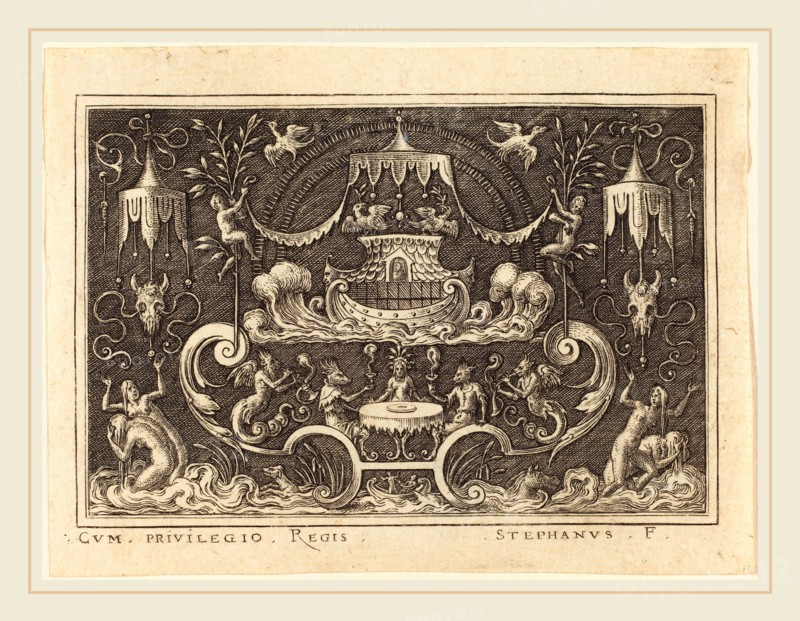 Etienne Delaune, French (1518-1519-1583), The Deluge, engraving