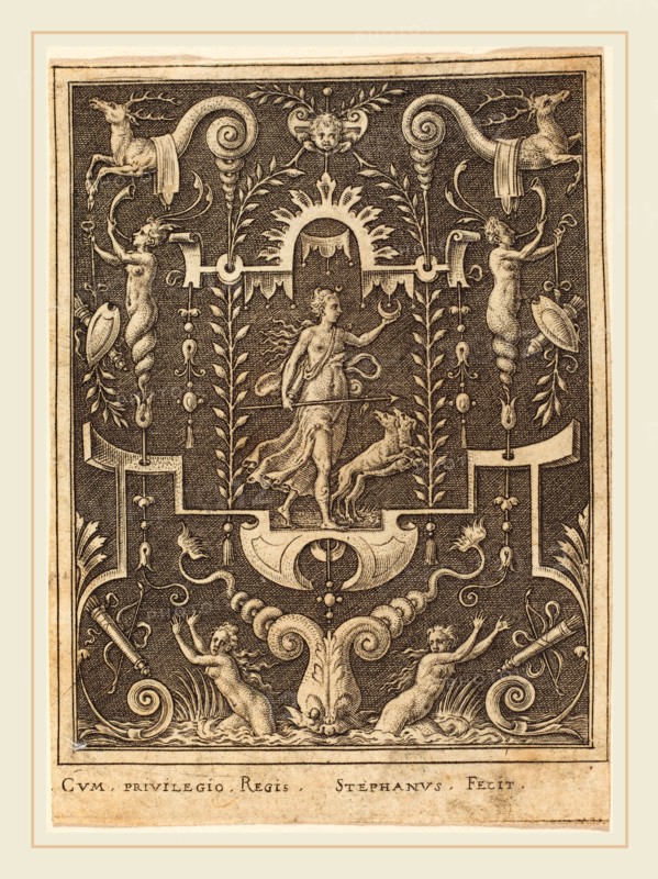 Etienne Delaune, French (1518-1519-1583), Diana, engraving