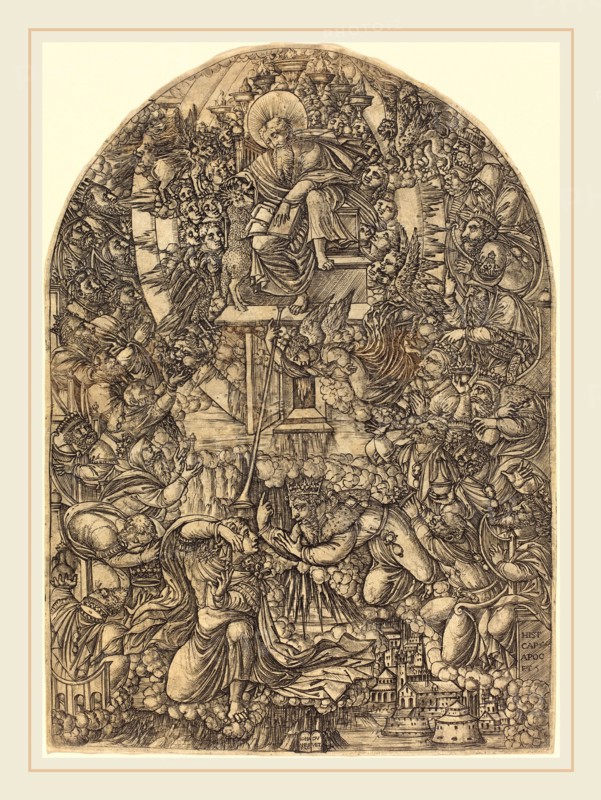 Jean Duvet, French (1485-c. 1570), Saint John Summoned to Heaven, 1546-1556, engraving