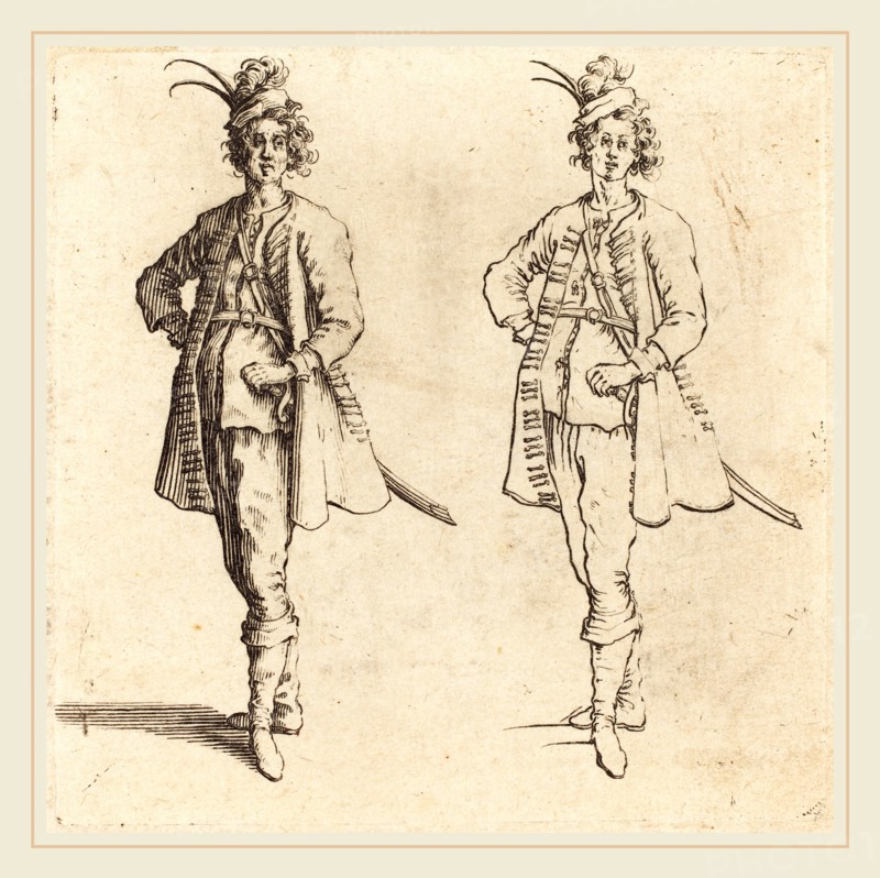 Jacques Callot, French (1592-1635), Officer, Front View, 1617 and 1621, etching