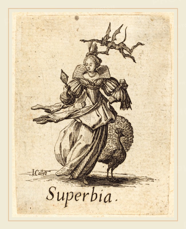 Jacques Callot, French (1592-1635), Pride (Vanity), probably after 1621, etching and engraving