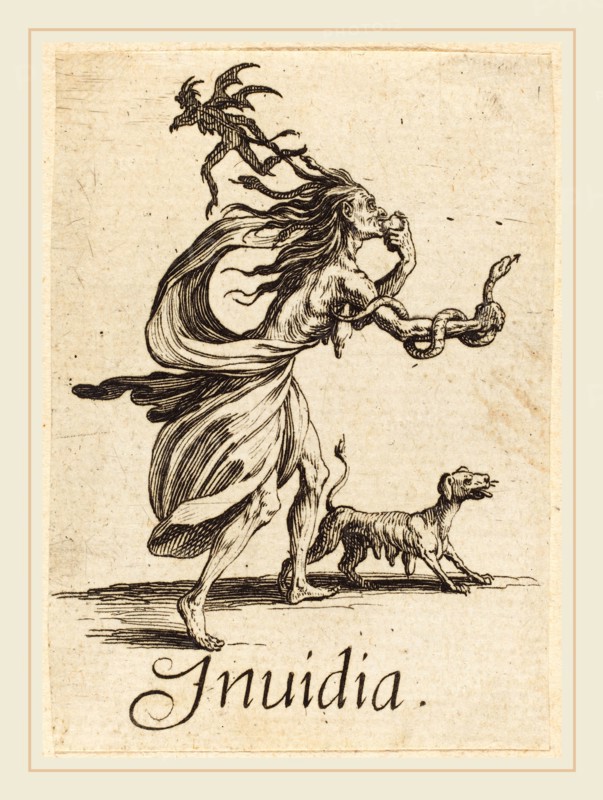 Jacques Callot, French (1592-1635), Envy, probably after 1621, etching and engraving