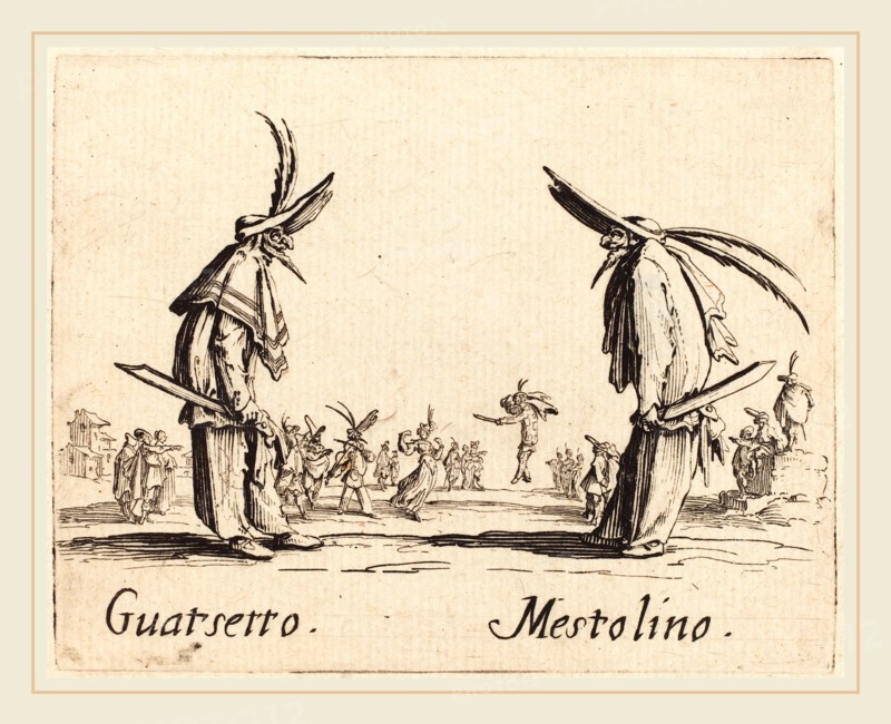Jacques Callot, French (1592-1635), Guatsetto and Mestolino, c. 1622, etching