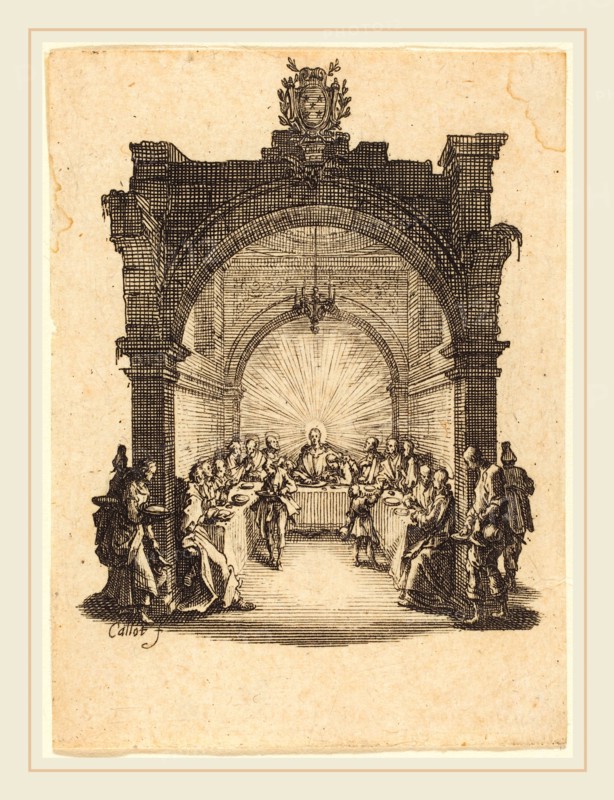 Jacques Callot, French (1592-1635), The Last Supper, c. 1624-1625, etching