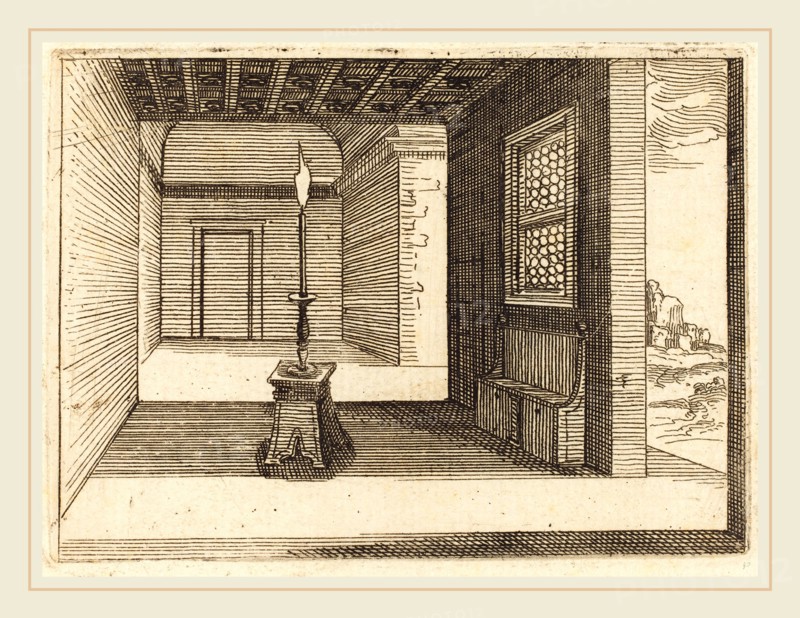 Jacques Callot, French (1592-1635), Candle Stick, 1628, etching