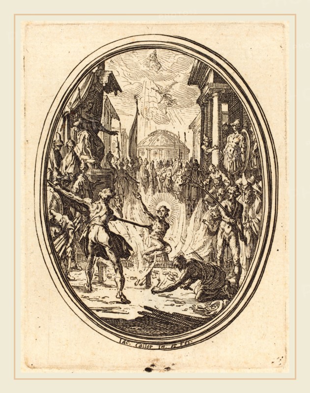 Jacques Callot, French (1592-1635), The Martyrdom of Saint Lawrence, etching