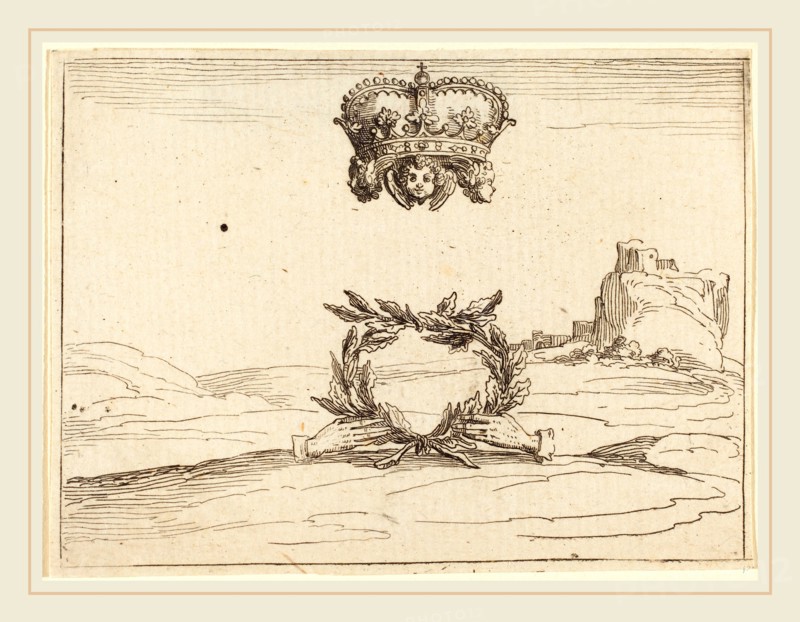 Jacques Callot, French (1592-1635), The Two Crowns, etching