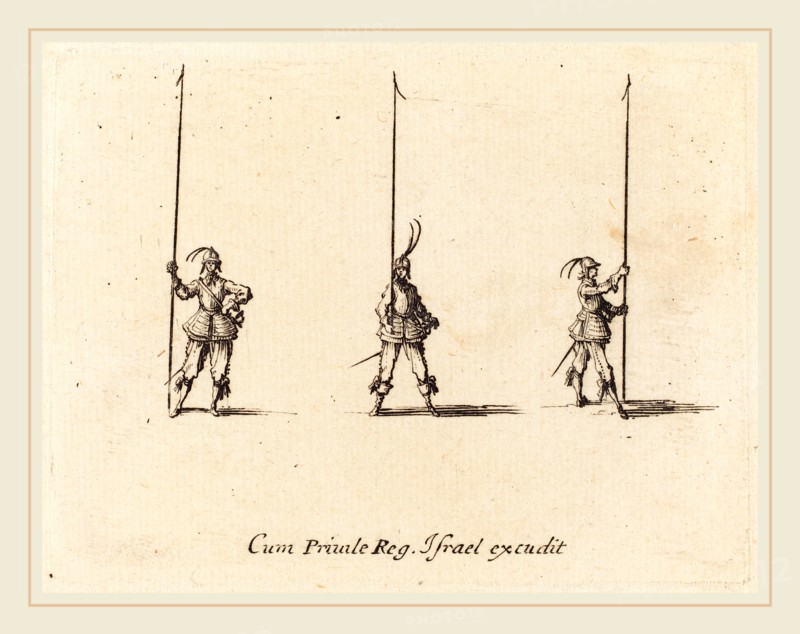 Jacques Callot, French (1592-1635), Drill with Raised Pikes, 1634-1635, etching
