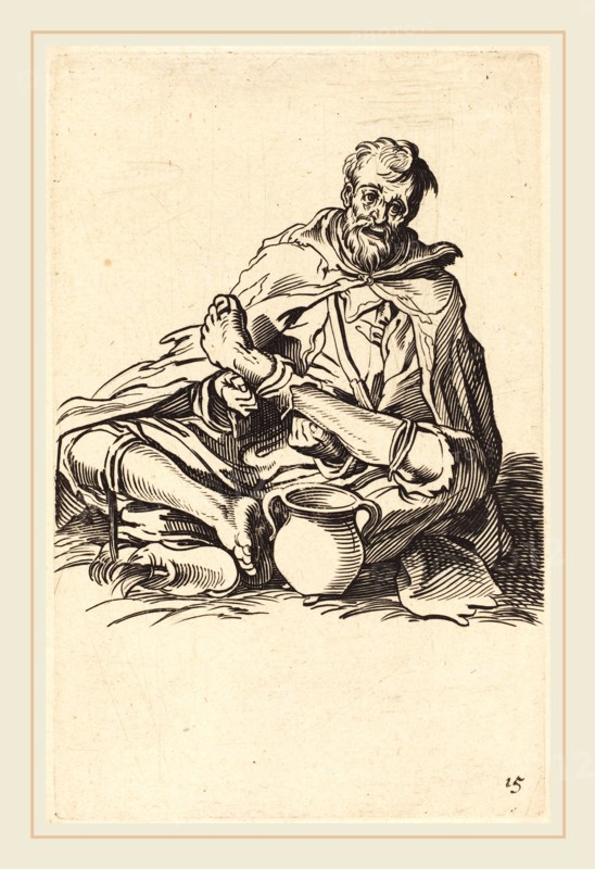 after Jacques Callot, The Sick Man, etching