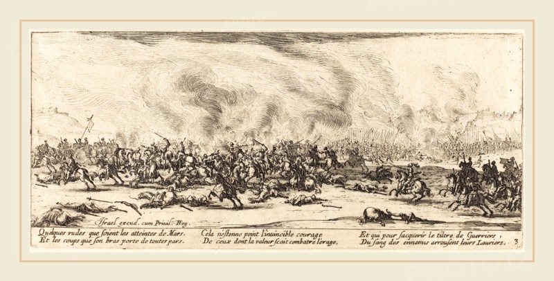 Jacques Callot, French (1592-1635), The Battle, c. 1633, etching