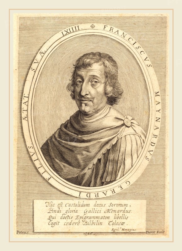 Pierre Daret de Cazeneuve, French (1604-1678), Francois Maynard, 1646, engraving and etching on thin laid paper
