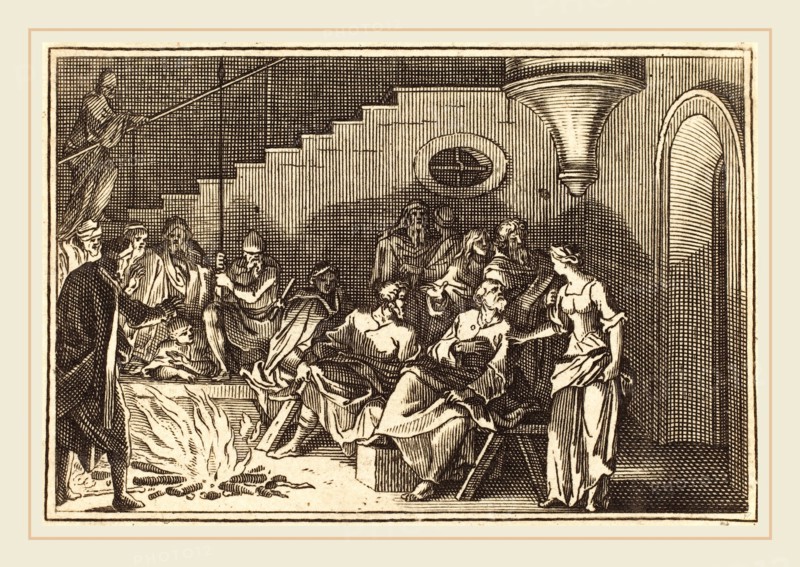 after Sébastien Le Clerc I, Peter Denying Christ, engraving