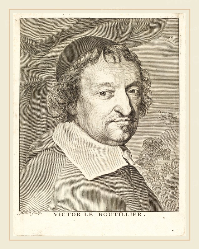 Claude Mellan, French (1598-1688), Victor Le Bouthillier, engraving on laid paper