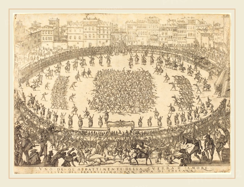 Jacques Callot, French (1592-1635), One of the Infantry Combats, 1616, etching