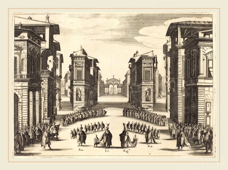 Jacques Callot, French (1592-1635), Solimano, Act II, 1620, etching and engraving