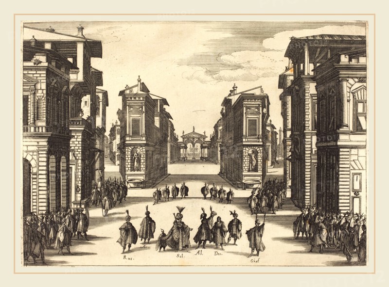 Jacques Callot, French (1592-1635), Solimano, Act IV, 1620, etching and engraving