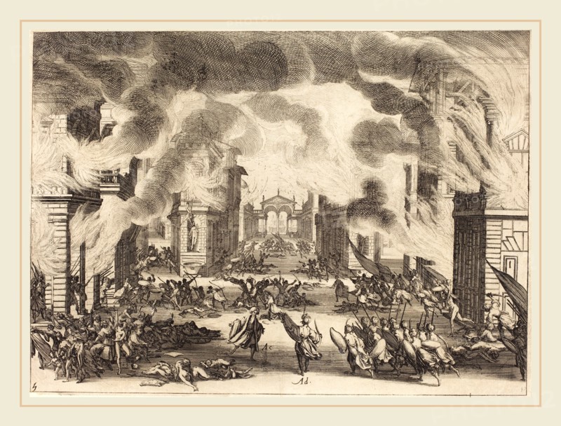 Jacques Callot, French (1592-1635), Solimano, Act V, 1620, etching and engraving