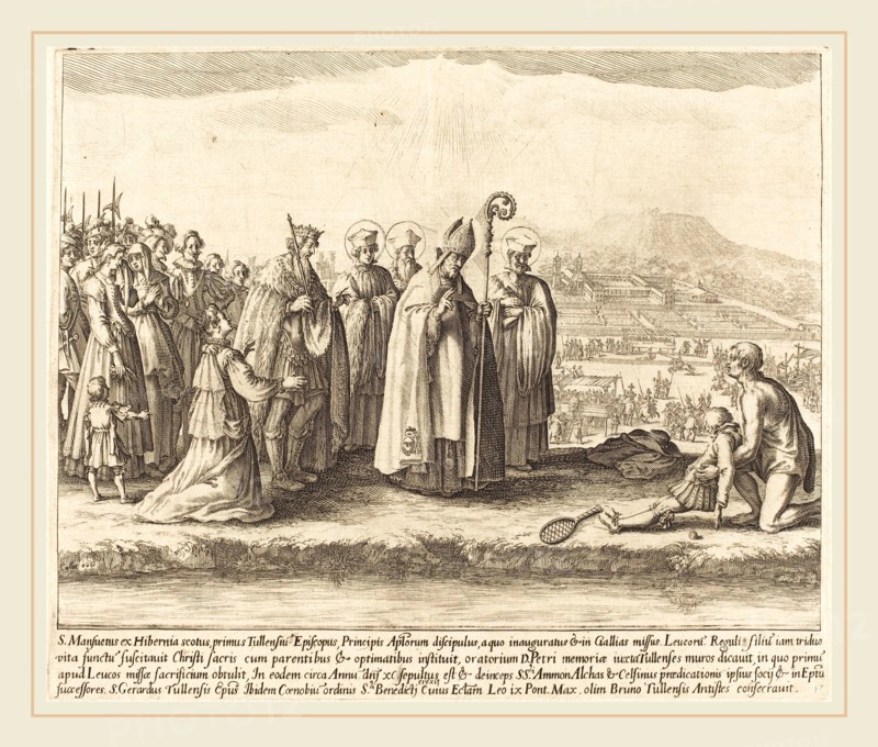 Jacques Callot, French (1592-1635), The Miracle of Saint Mansuy, etching