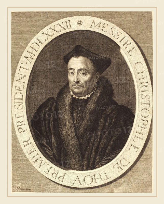 Jean Morin, French (c. 1600-1650), Christophe de Thou, etching and engraving