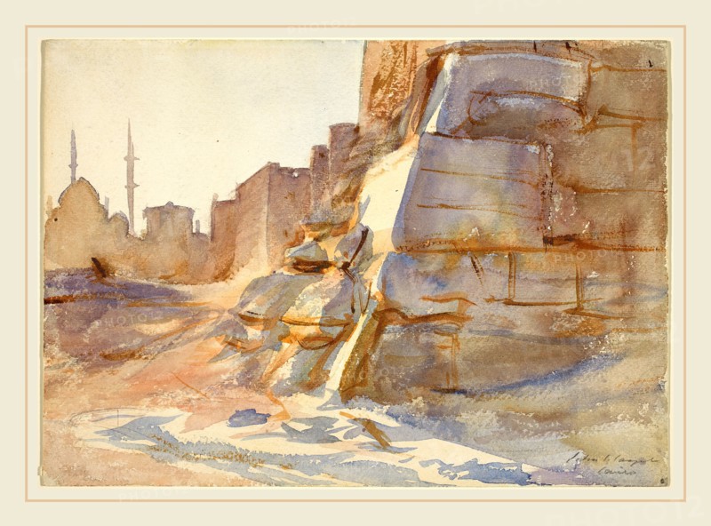 John Singer Sargent, Cairo, American, 1856-1925, 1905, watercolor over graphite on wove paper, Egypt