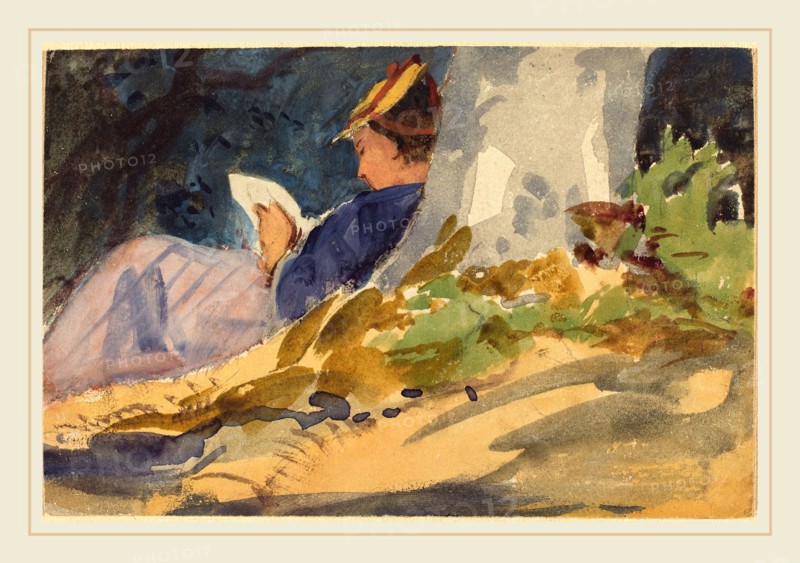 Follower of John Singer Sargent, American (Resting, c. 1880-1890, watercolor over graphite on wove paper