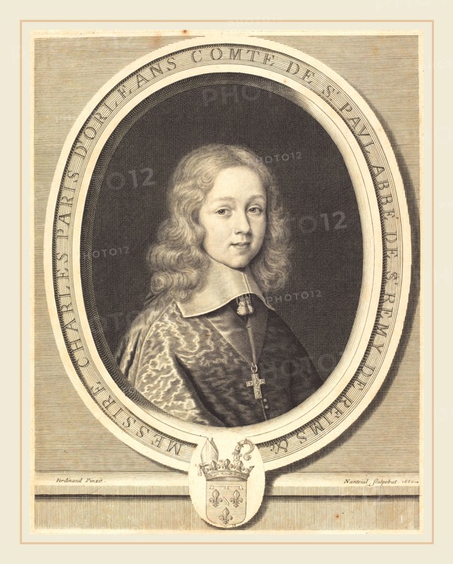 Robert Nanteuil, French (1623-1678), Charles-Paris d'Orléans-Longueville, Comte de Saint-Pol, 1660, engraving