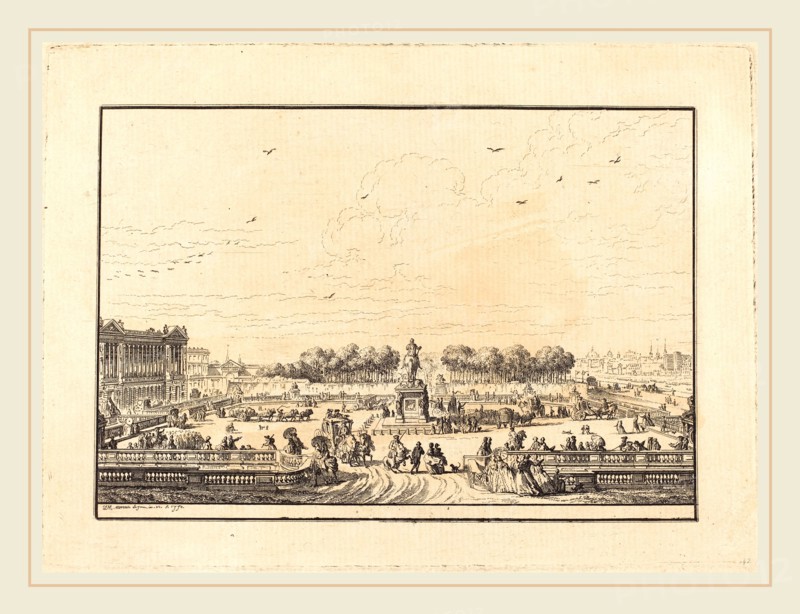 Jean-Michel Moreau, French (1741-1814), Place de Louis XV, 1770, etching