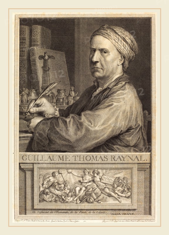 Nicolas Delaunay after Charles-Nicolas Cochin II, French (1739-1792), Guillaume Thomas Raynal, 1780, engraving on laid paper