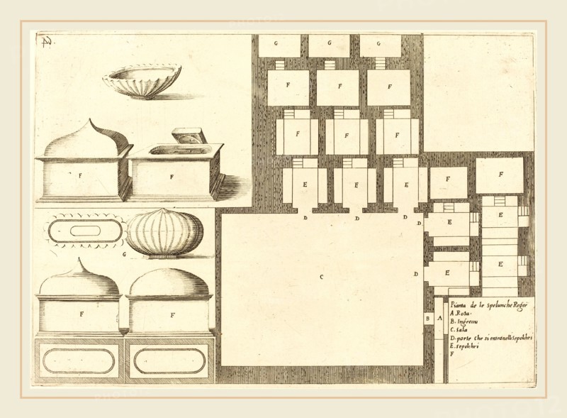 Jacques Callot, French (1592-1635), Plan of the Spelunche Regee, 1619, etching and engraving on laid paper [restrike]