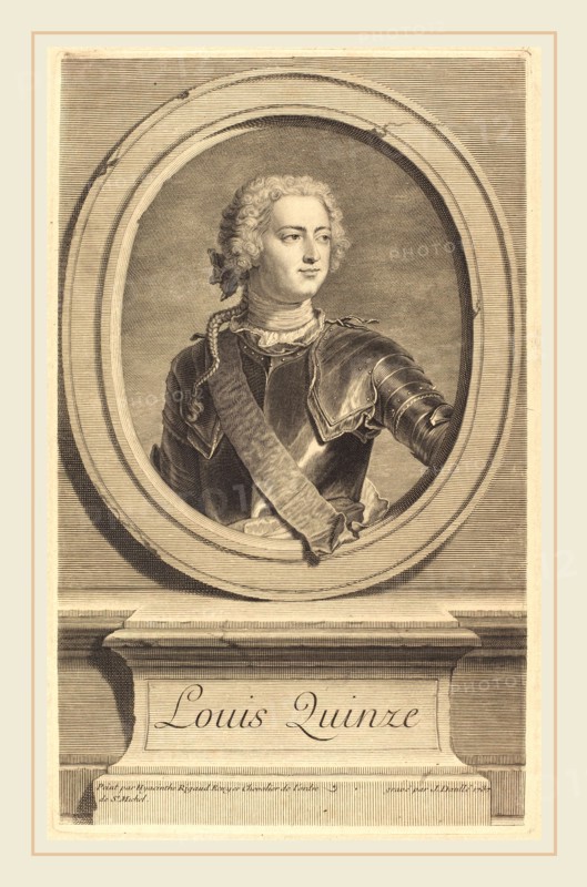 Jean Daullé after Hyacinthe Rigaud, French (1703-1763), Louis XV, 1737, engraving