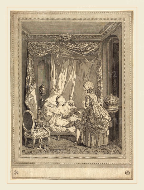 Jeanne Deny or Martial Deny after Niclas Lafrensen II, French (born 1749), Le restaurant, 1782, etching