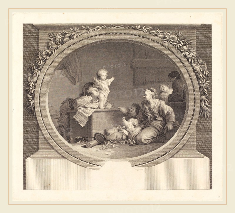 Nicolas Delaunay after Jean-Honoré Fragonard, French (1739-1792), Le Petit prédicateur, 1791, etching and engraving