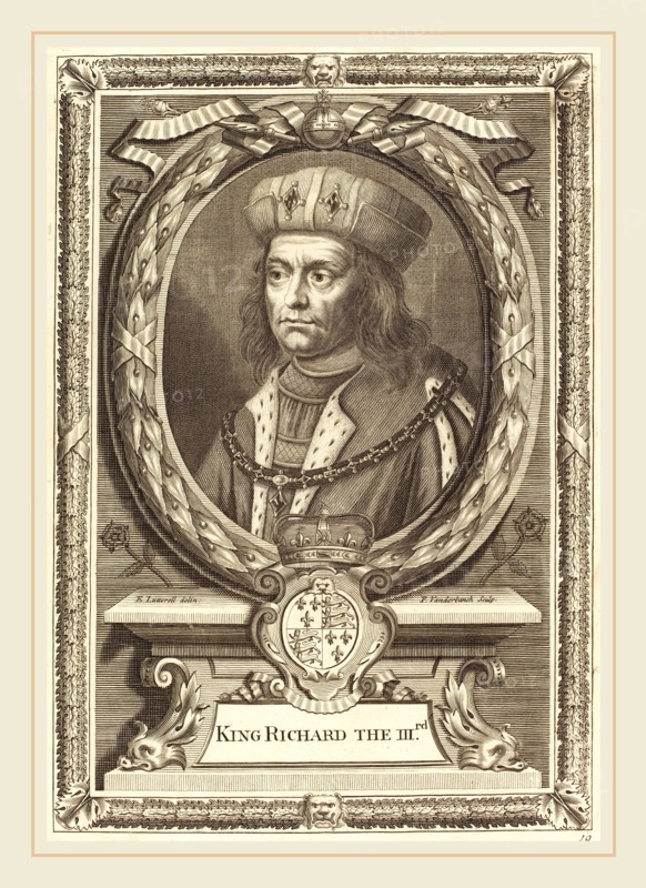 Pieter van der Banck after Edward Lutterell, French (1649-1697), King Richard III, etching and engraving
