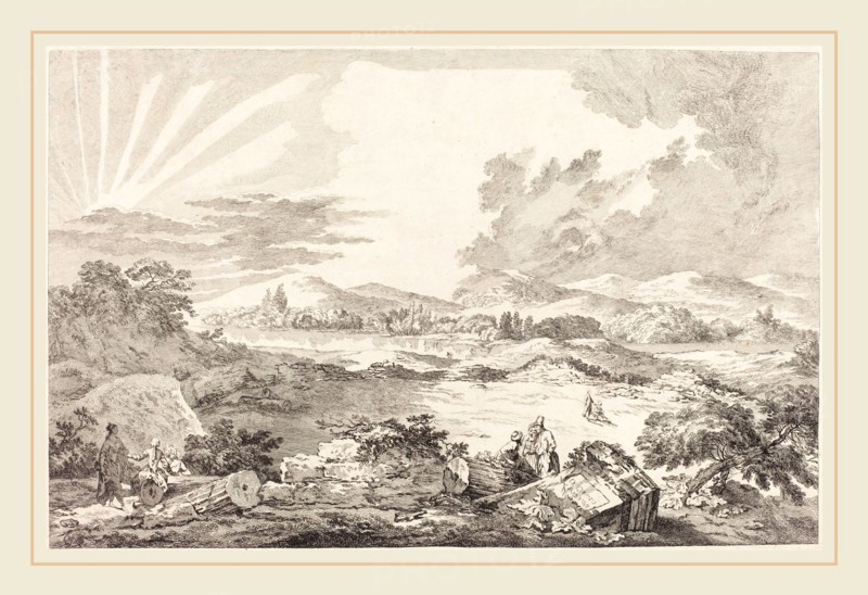 Jacques Philippe LeBas after Julien David Le Roy, French (1707-1783), The Dromos, Athens, 1758, etching on laid paper [proof]