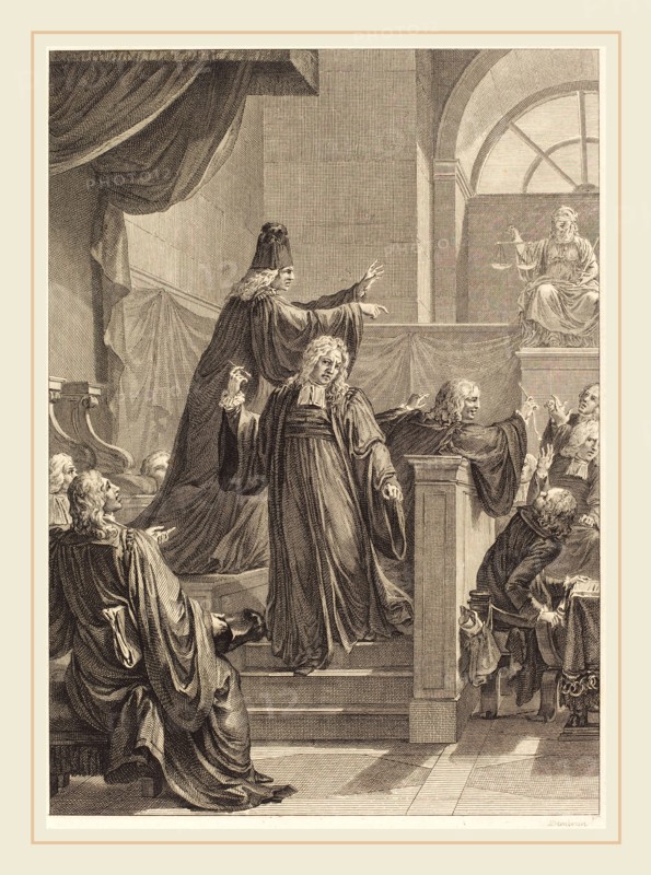 Jean Dambrun, French (1741-1808 or after), Le juge de mesle, etching and engraving