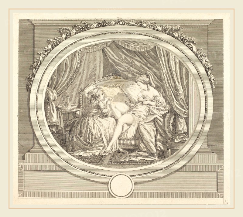 FranÃ§ois Marie Isidore Queverdo after FranÃ§ois Marie Isidore Queverdo, French (1748-1797), Nouvelles du bien-aimÃ¨, etching