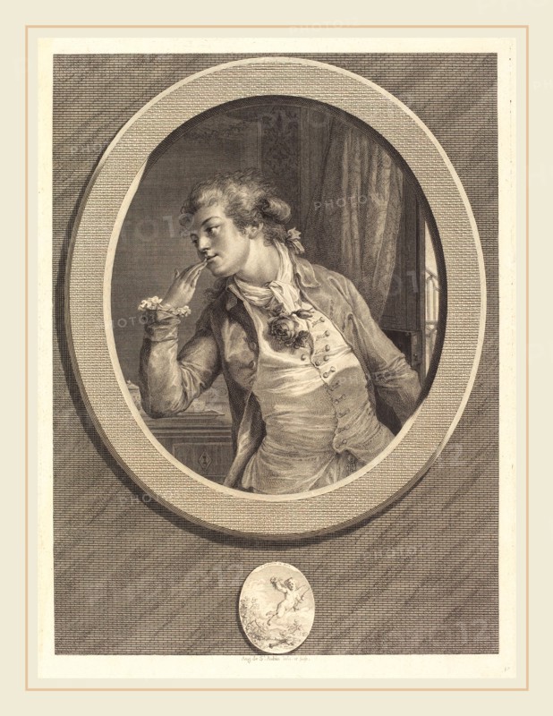 Augustin de Saint-Aubin, French (1736-1807), Comptez sur mes serments, 1789, etching and engraving