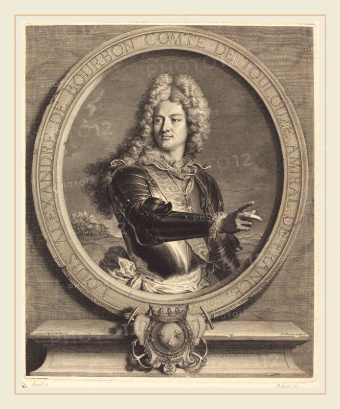 Pierre Drevet after Hyacinthe Rigaud, French (1663-1738), Louis-Alexandre de Bourdon, comte de Toulouse, 1714, engraving