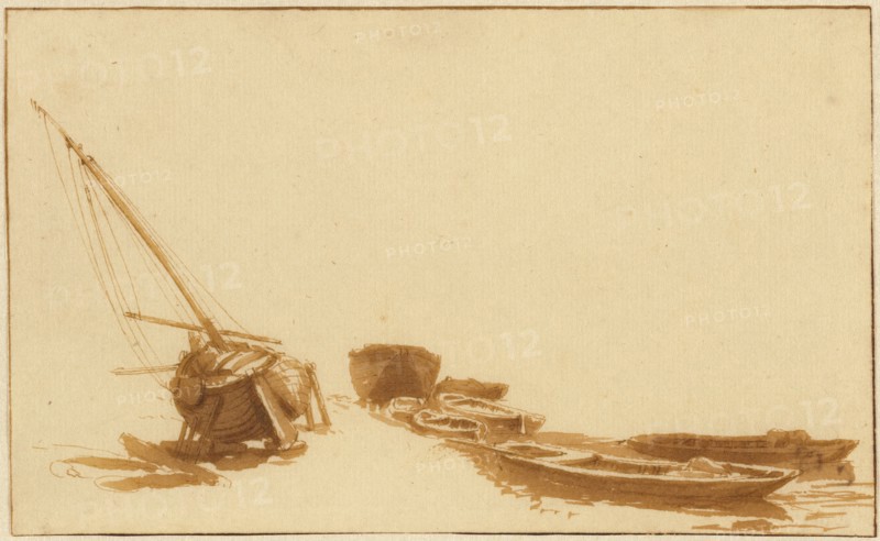 Boats on Shore and in Water