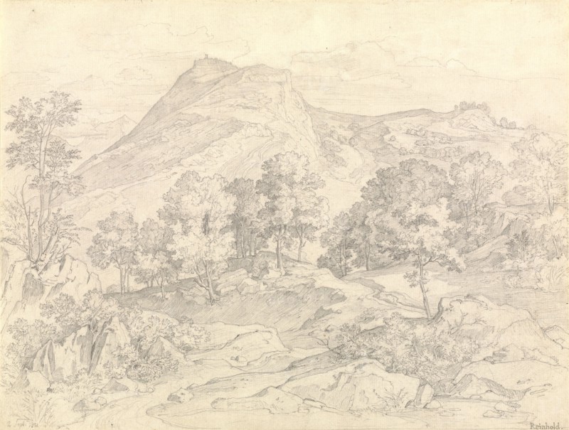 A View of Civitella from the Serpentara next to Olevano