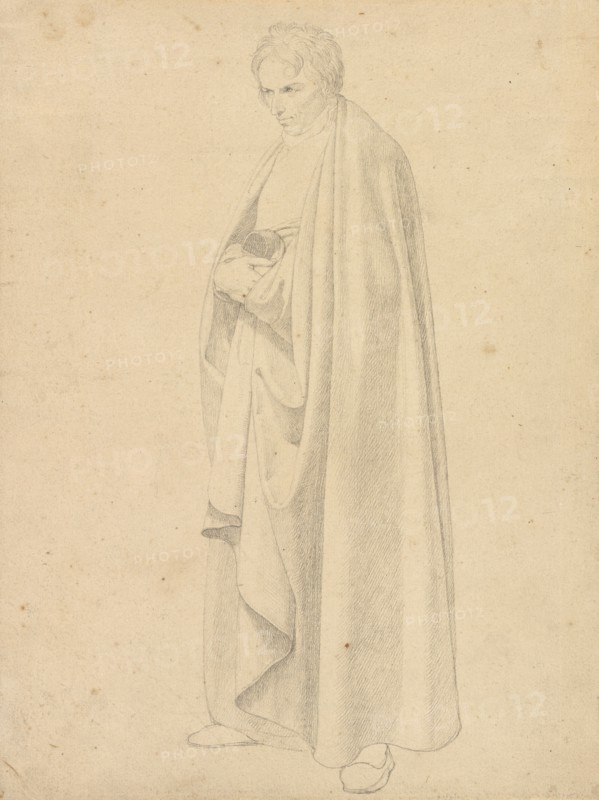 Joseph Wintergerst in a Floor-length Coat, Standing, with his Ha
