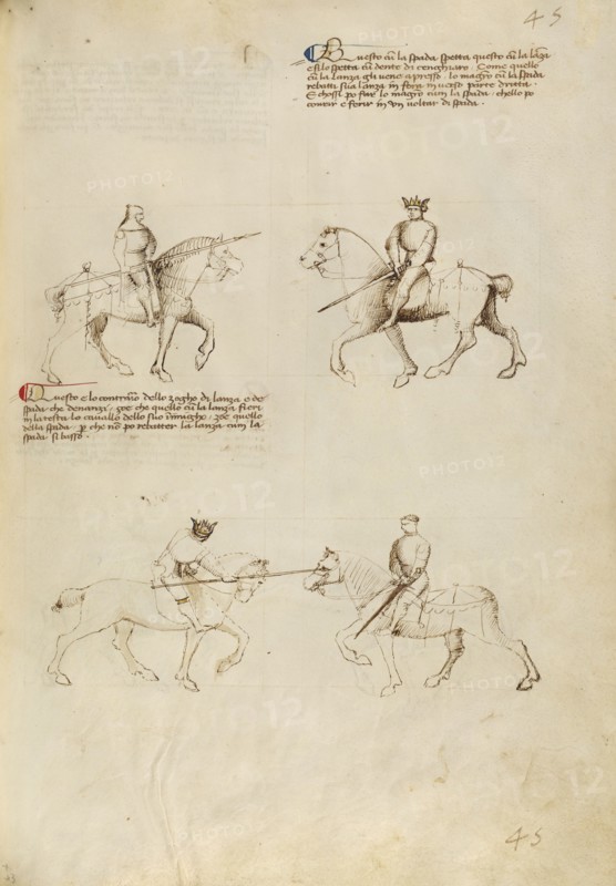 Equestrian Combat with Lance and Sword